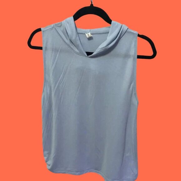 Under Armour Blue Sleeveless Hoodie Tank with Back Cutout | Size M - Picture 3 of 9
